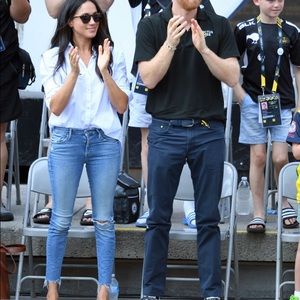 MOTHER Ankle Fray in Love Gun aso Meghan Markle
